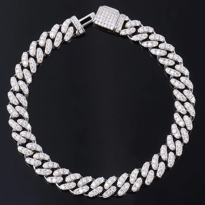 Silver Cuban Link Chain Bracelet - Hip Hop Style