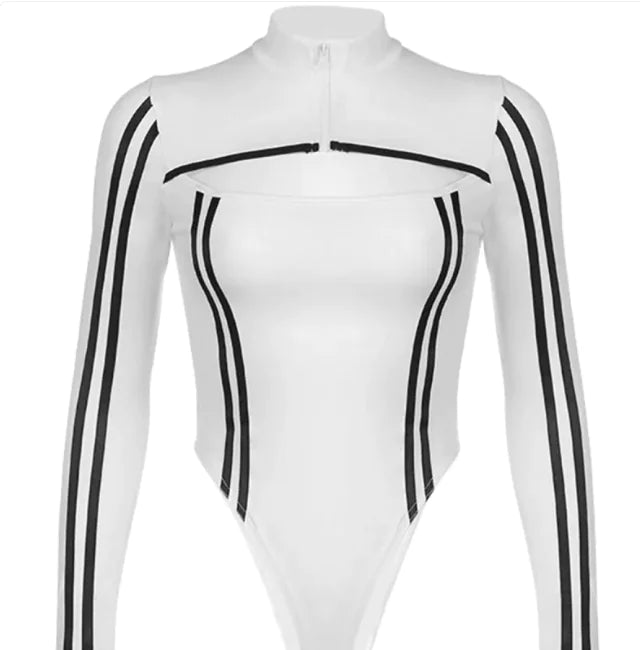 SlimFit Stripe Active Jumpsuit for Women