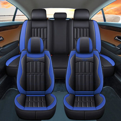 Car Seat Covers For 5 SEAT Pu Leather Seats Cover Full Set Seat Cushion Cover Front Rear Seat Cover Universal SUV Trucks