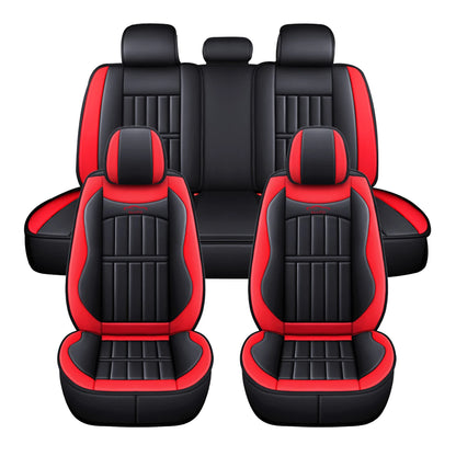 Car Seat Covers For 5 SEAT Pu Leather Seats Cover Full Set Seat Cushion Cover Front Rear Seat Cover Universal SUV Trucks