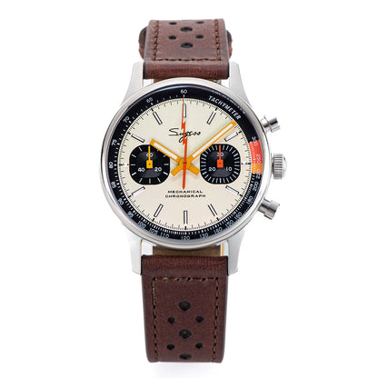 Sugess Pilot Watch ST19 Origin Movement Swanneck Wristwatch Mechanical Chronograph Sappire Crystal Military Limited Racing 1963