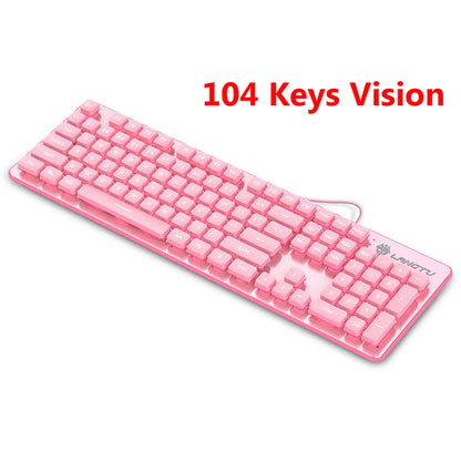 Cute Pink Keyboard and Mouse Set