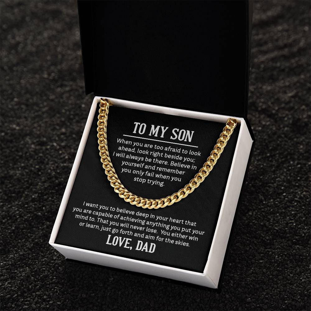 Cuban Link Chain - For Son From Dad