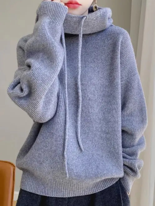 Hooded Knitted Sweater