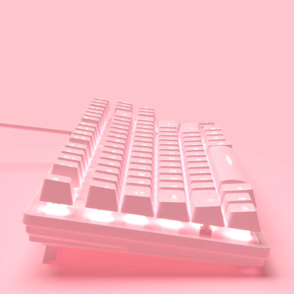 Cute Pink Keyboard and Mouse Set